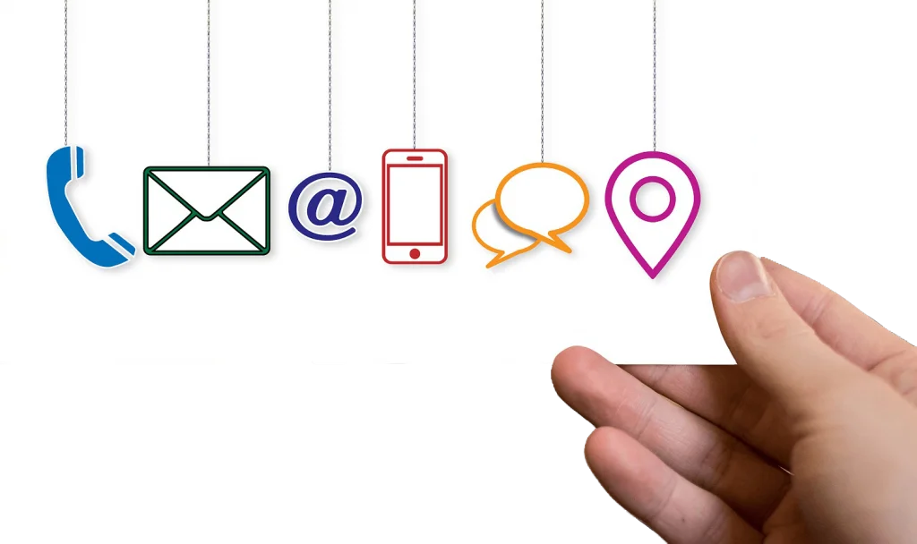 Icone de contact (téléphone, mail, lieu...)